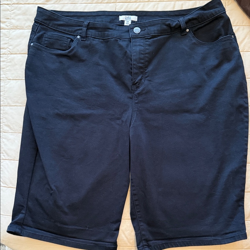 Croft & Barrow Dark Gray Denim Shorts